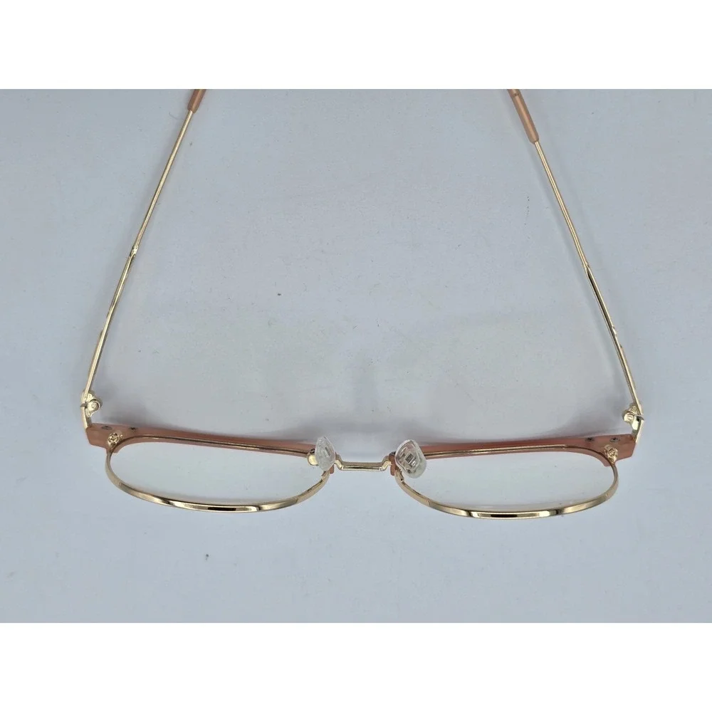ATTCL EYEGLASSES FRAMES ONLY‎ TR5054 C383 54[]18 142 Pink Metal Frame Gold